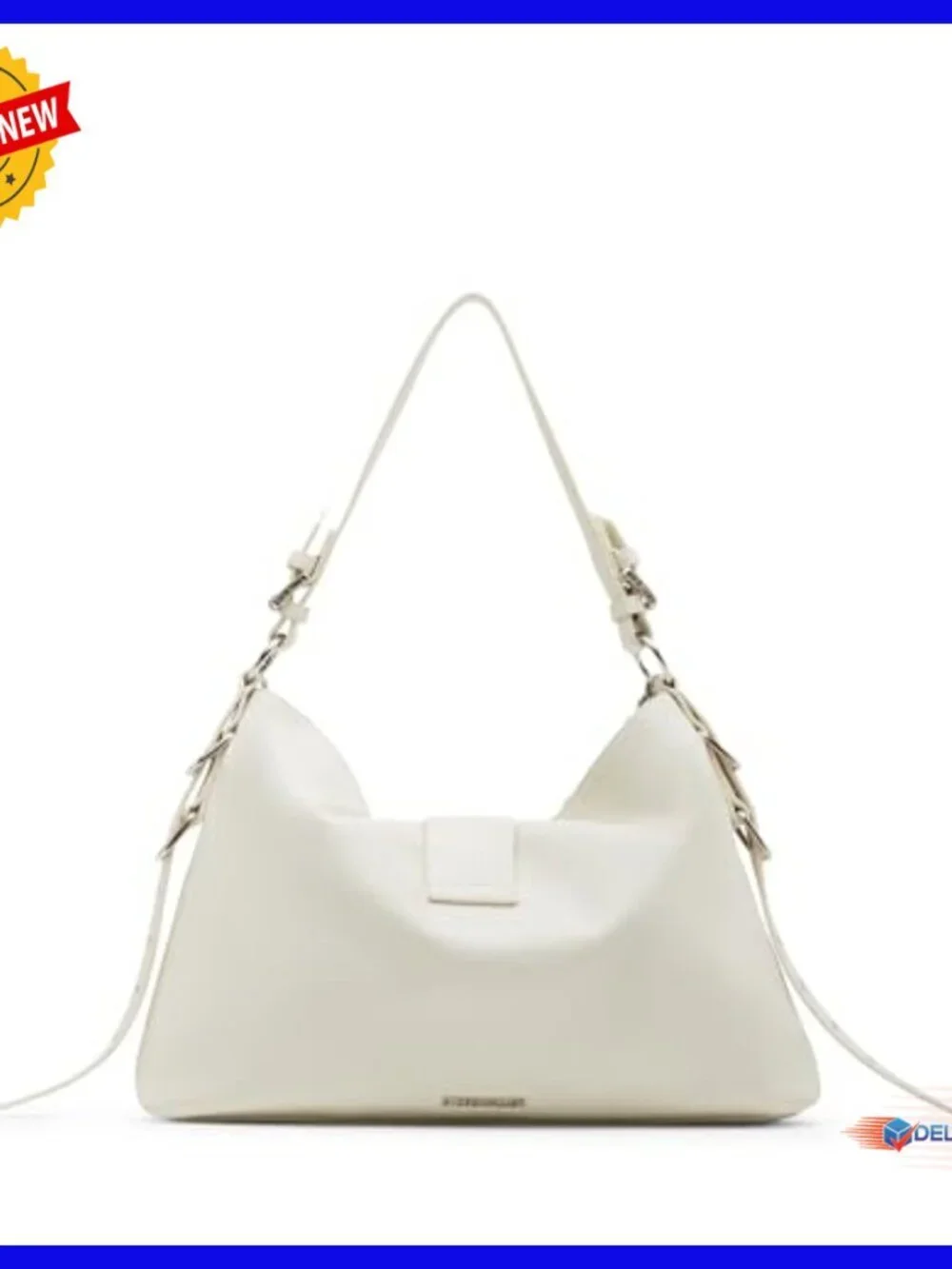 Vegan Leather Hobo Bag with Adjustable Strap and Interior Pocket
